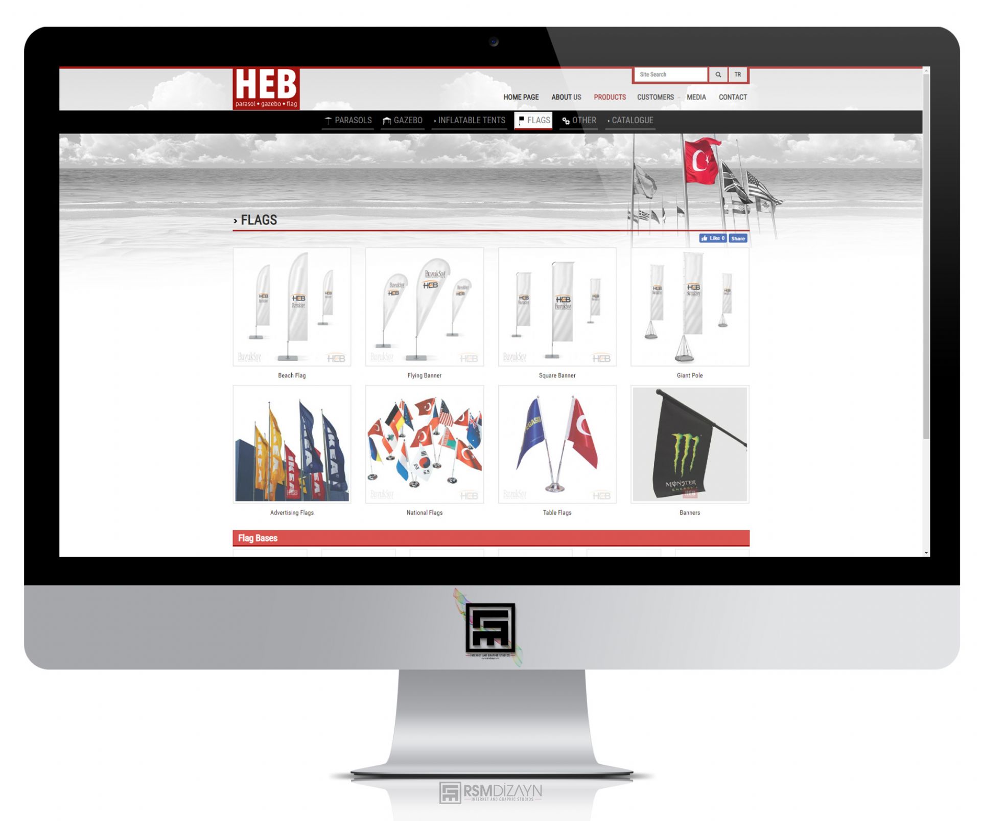 HEB - Şemsiye, Bayrak İmalatı | Web Tasarım